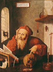 St. Jerome, after a painting by Quentin Massys